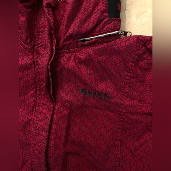 BENCH ● Pink Geometric Windbreaker with Hood ● Y2K - Picture 2 of 3